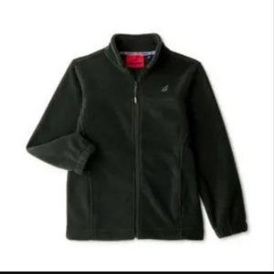 Atlantis Boys Solid Polar Fleece Zip-Up Jacket-Color olive green